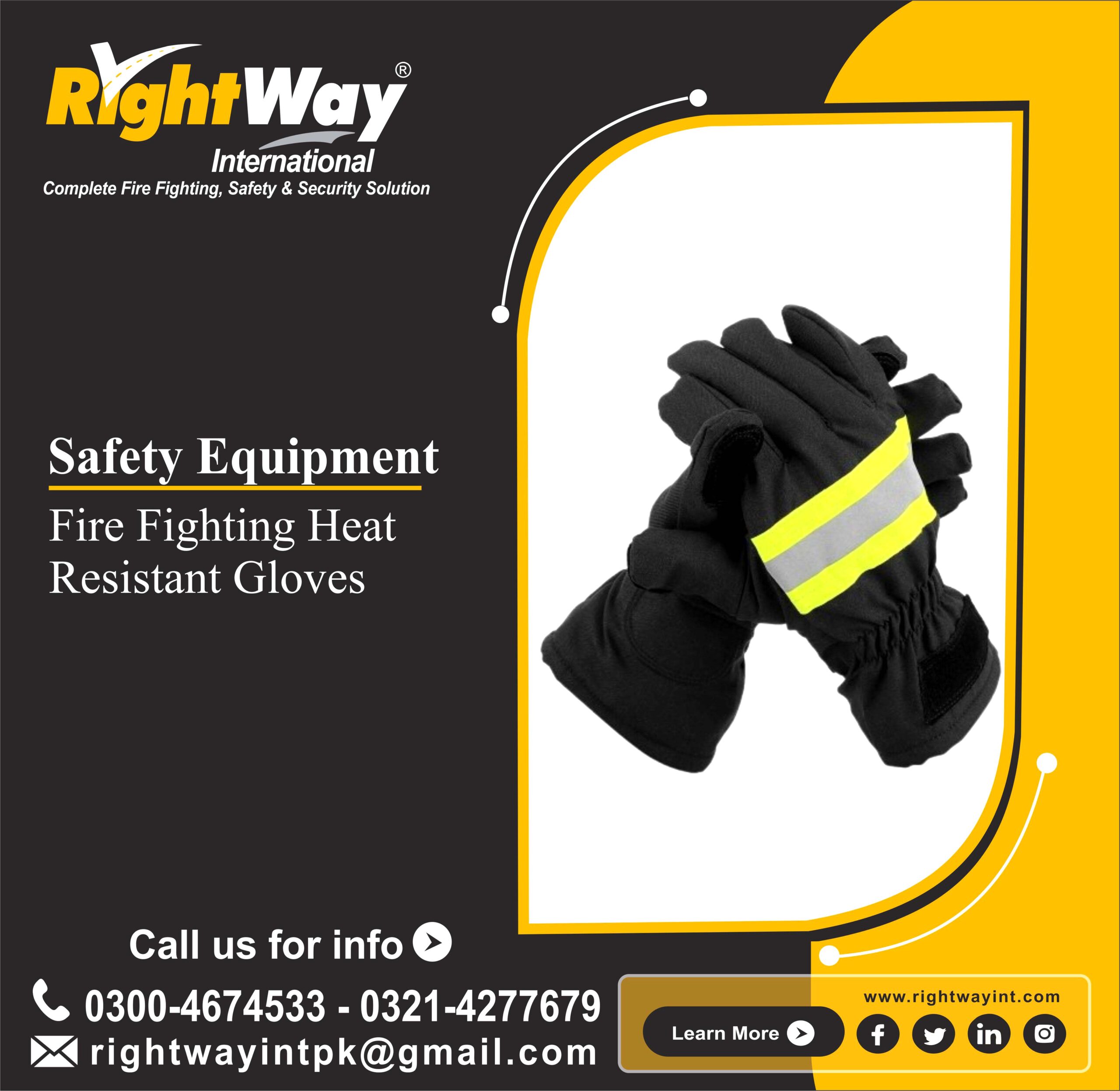 Fire Fighting Heat Resistant Gloves