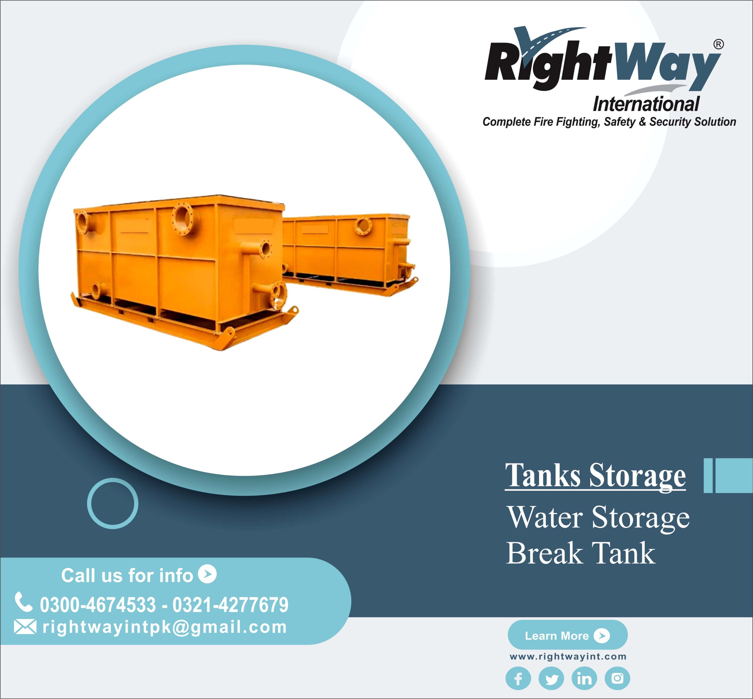 Fire Fighting Water Storage Break Tank