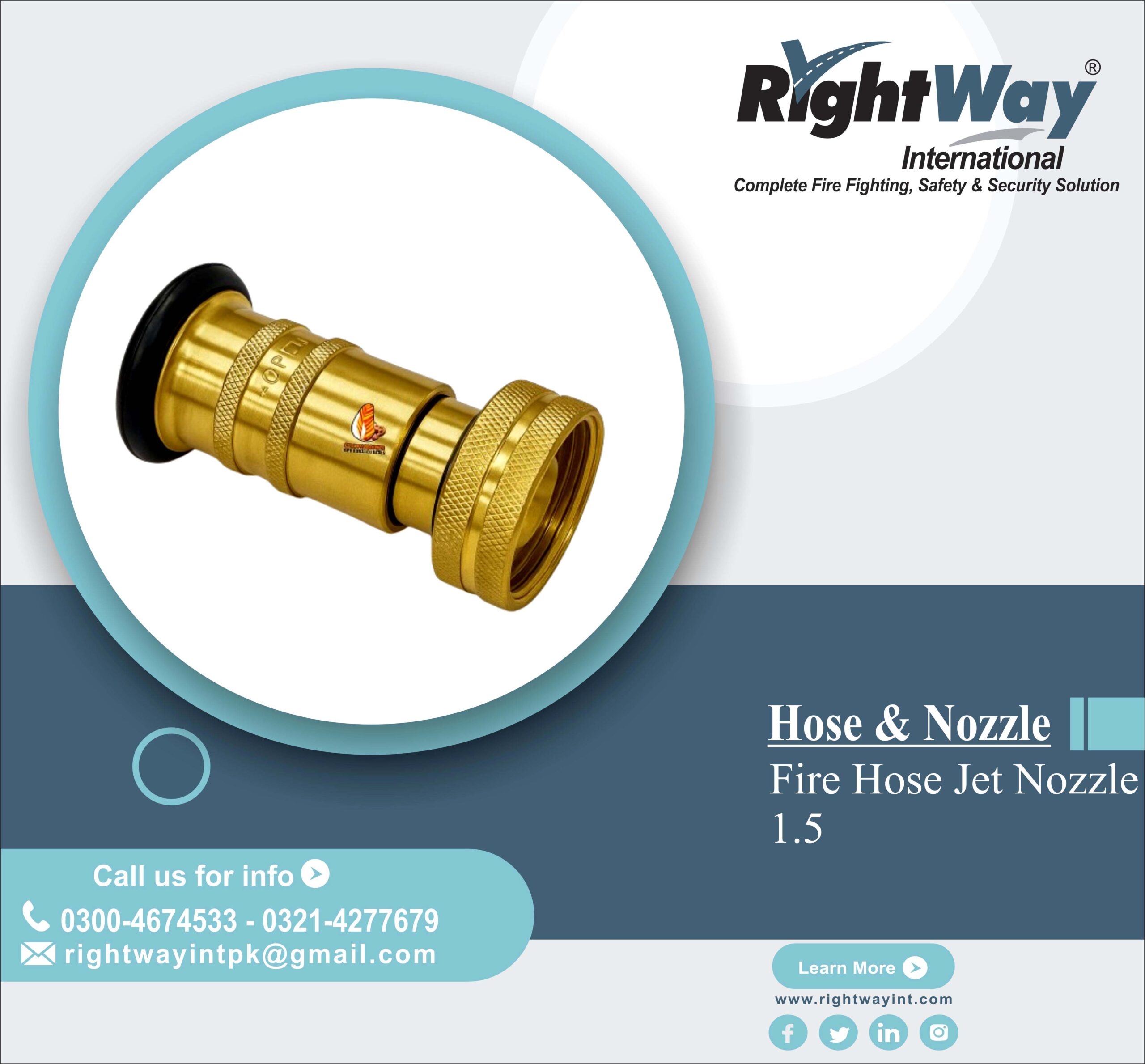 Fire Hose Jet Nozzle 1.5