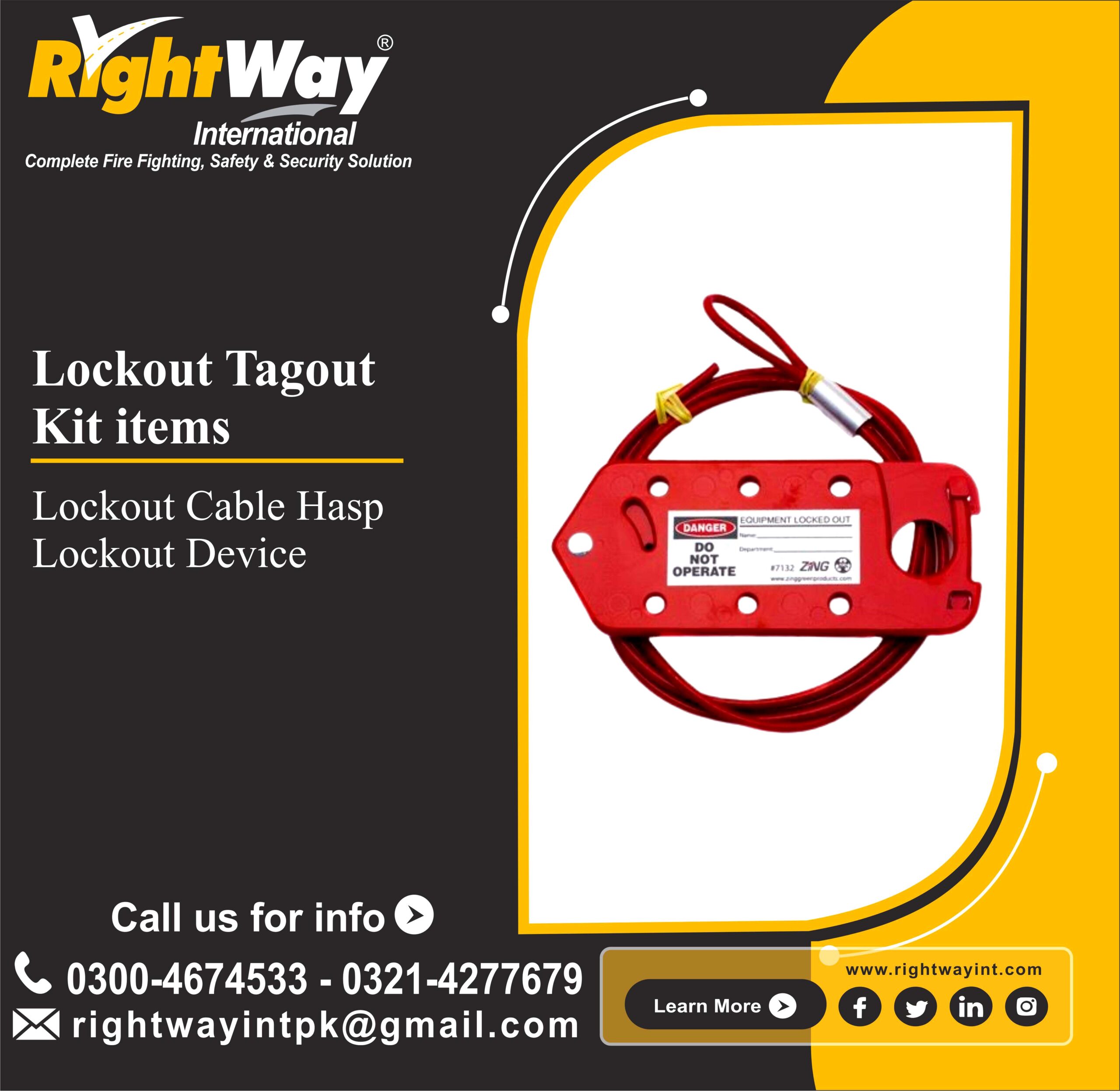 Lockout Cable Hasp Lockout Device