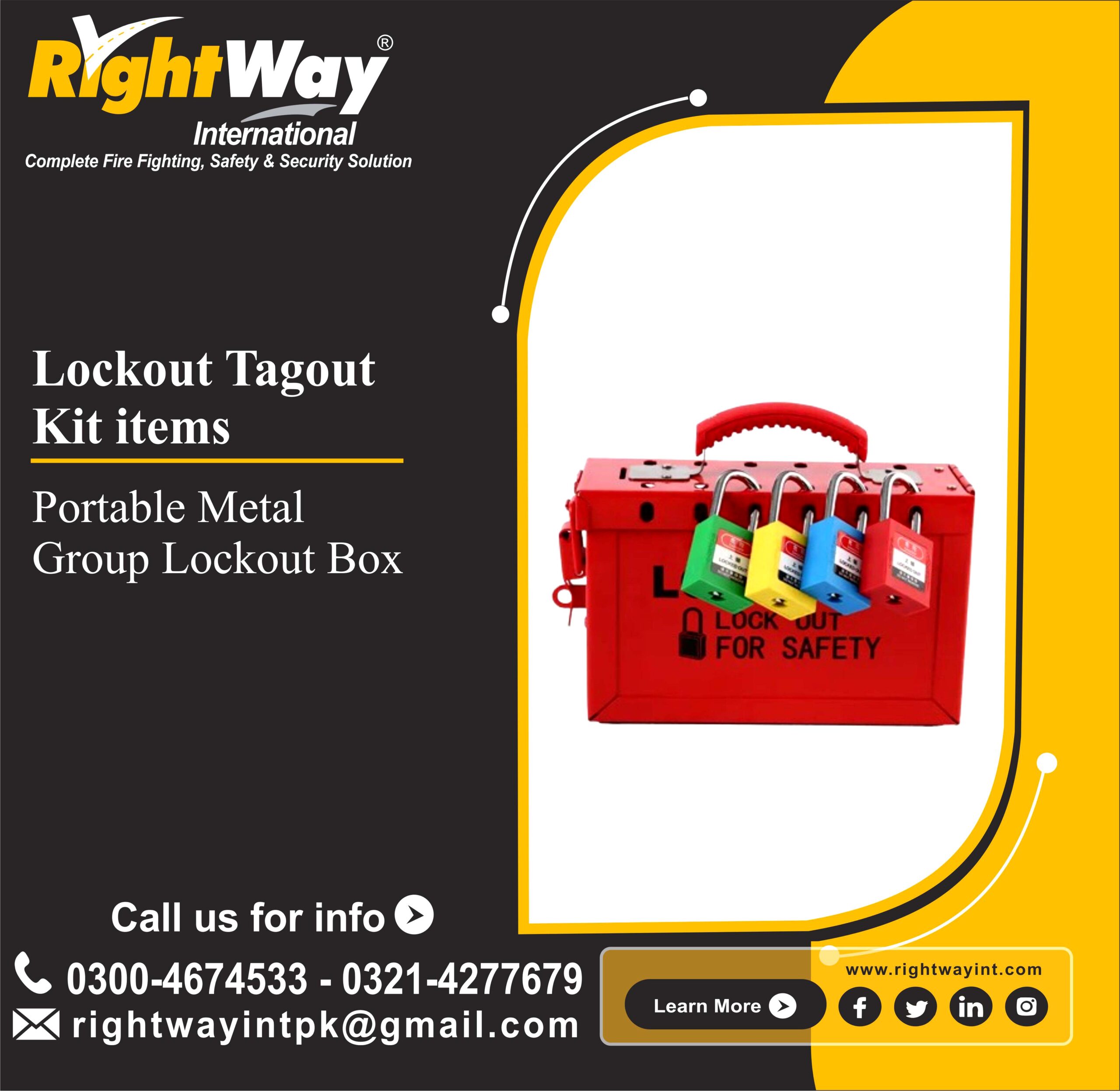 Portable Metal Group Lockout Box
