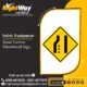 Road Narrow Directional Sign