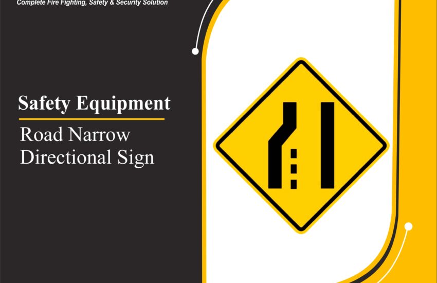 Road Narrow Directional Sign