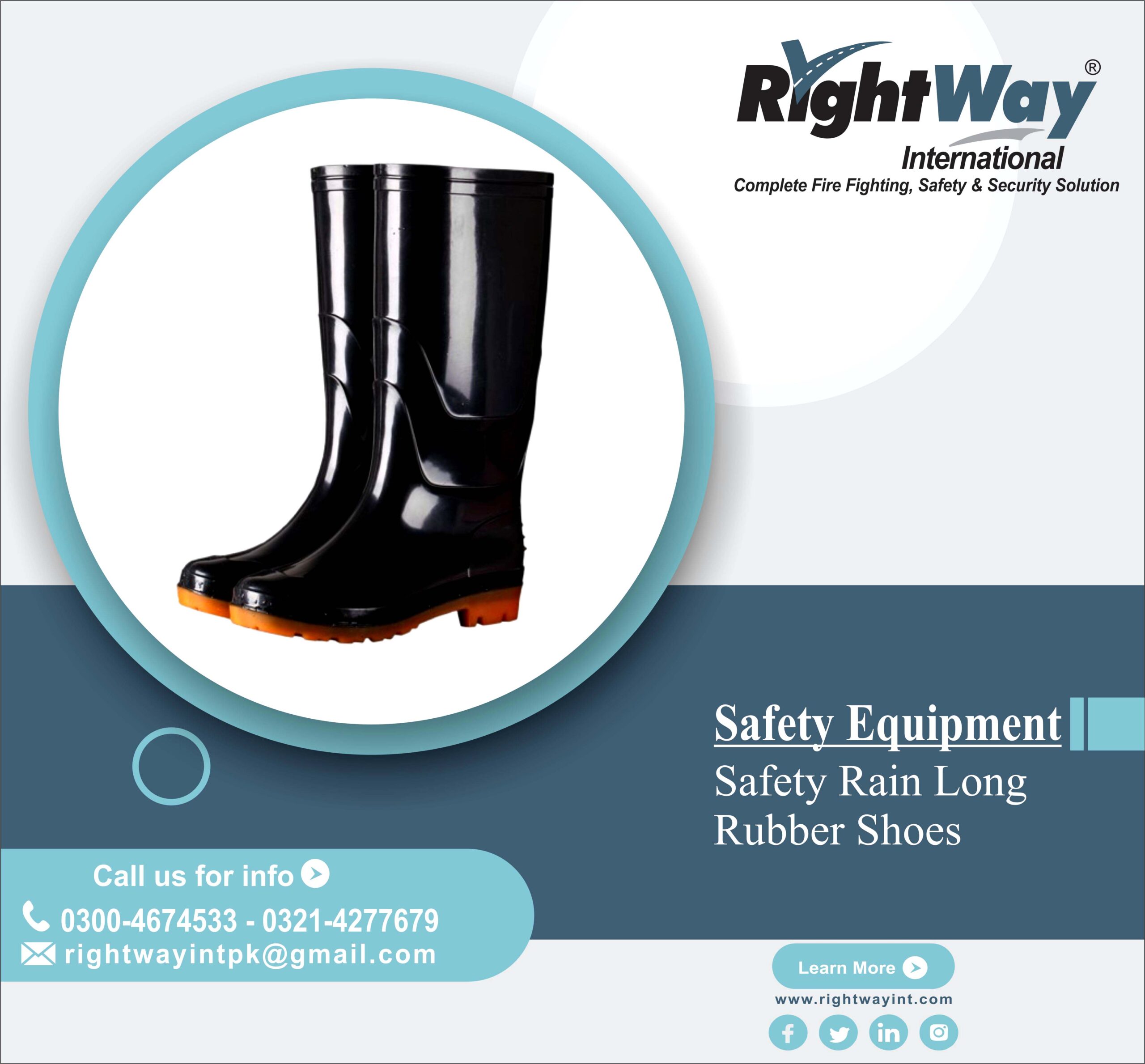 Safety Rain Long Rubber Shoes