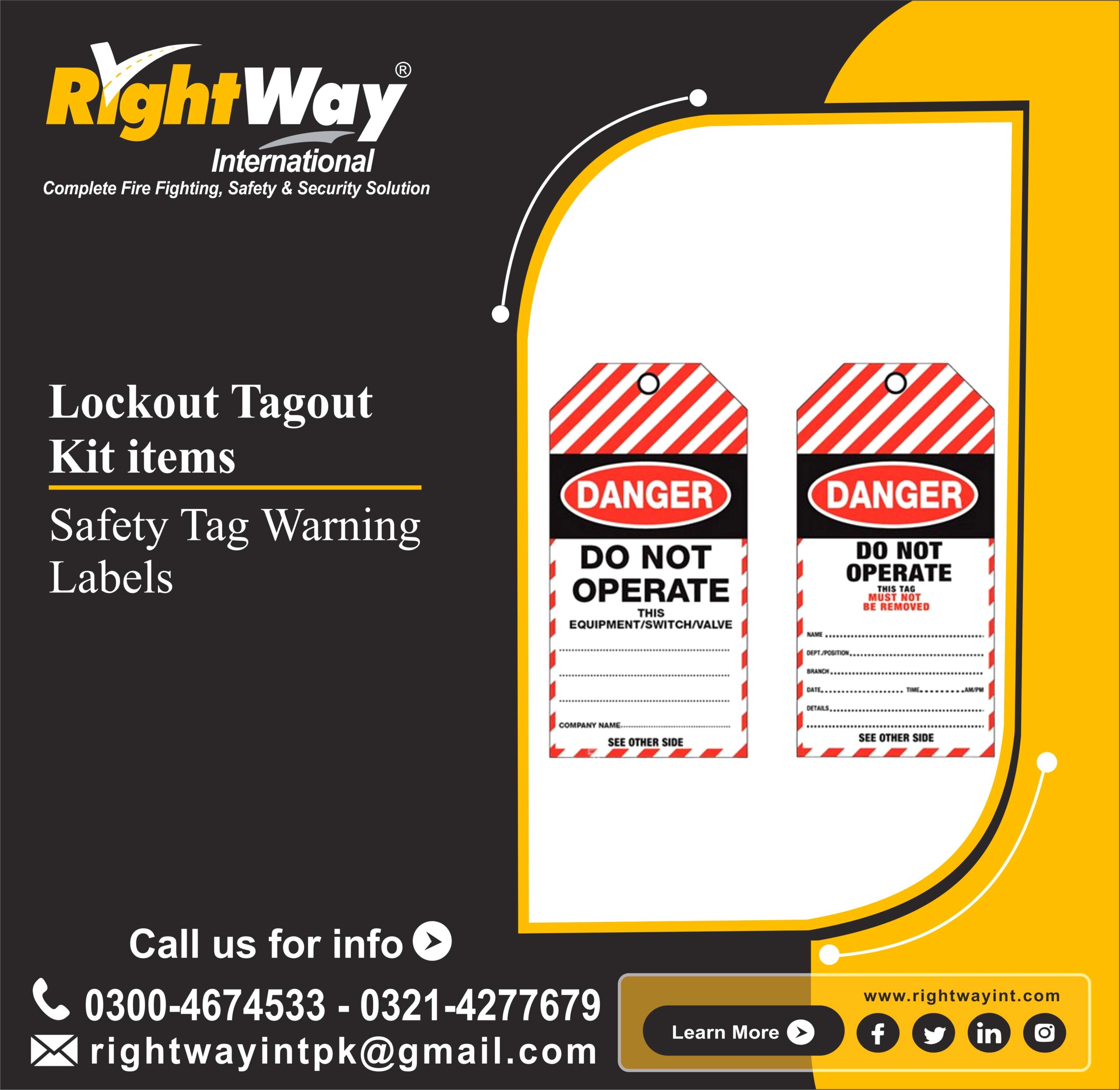 Safety Tag Warning Labels