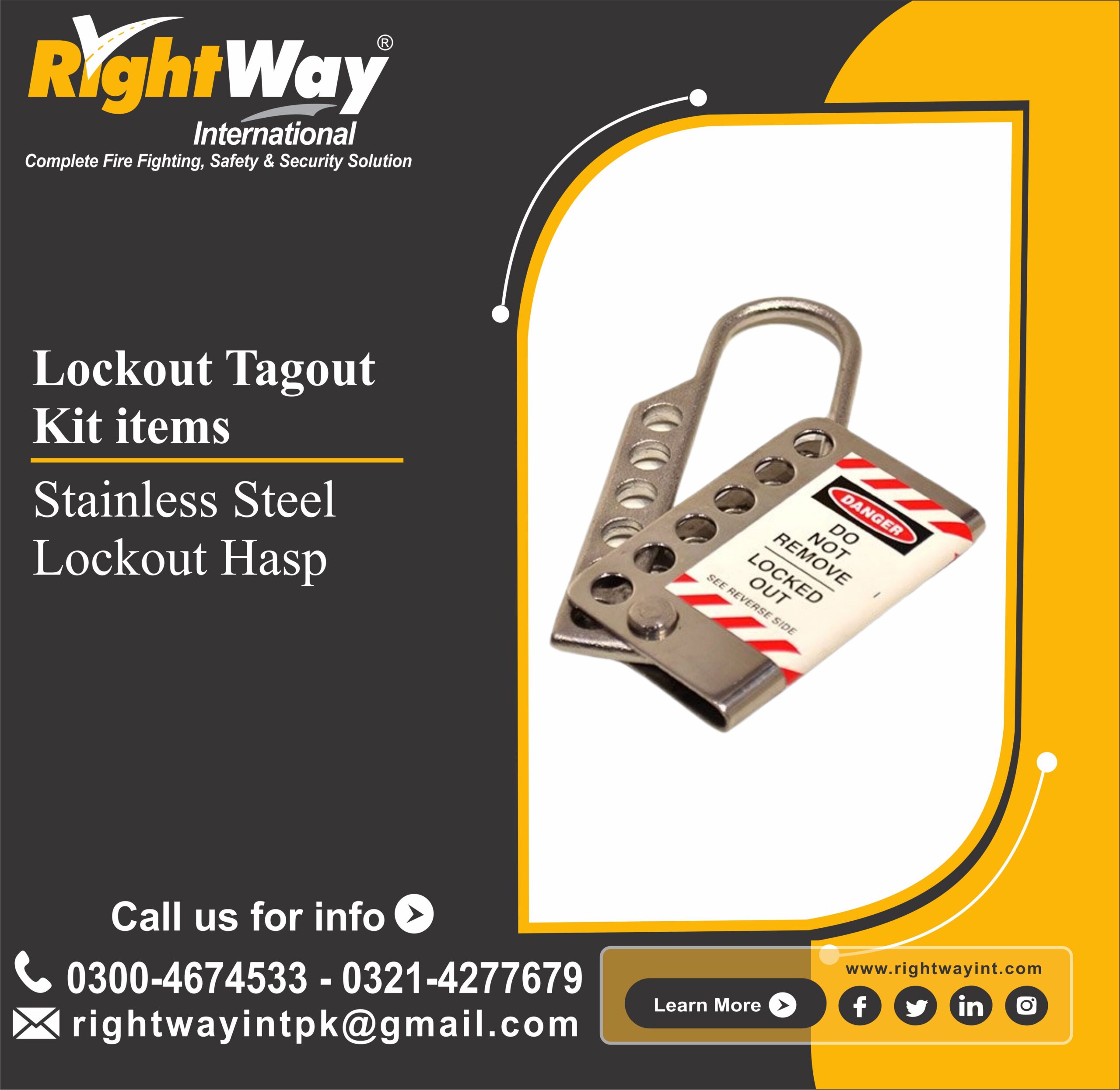 Stainless Steel Lockout Hasp