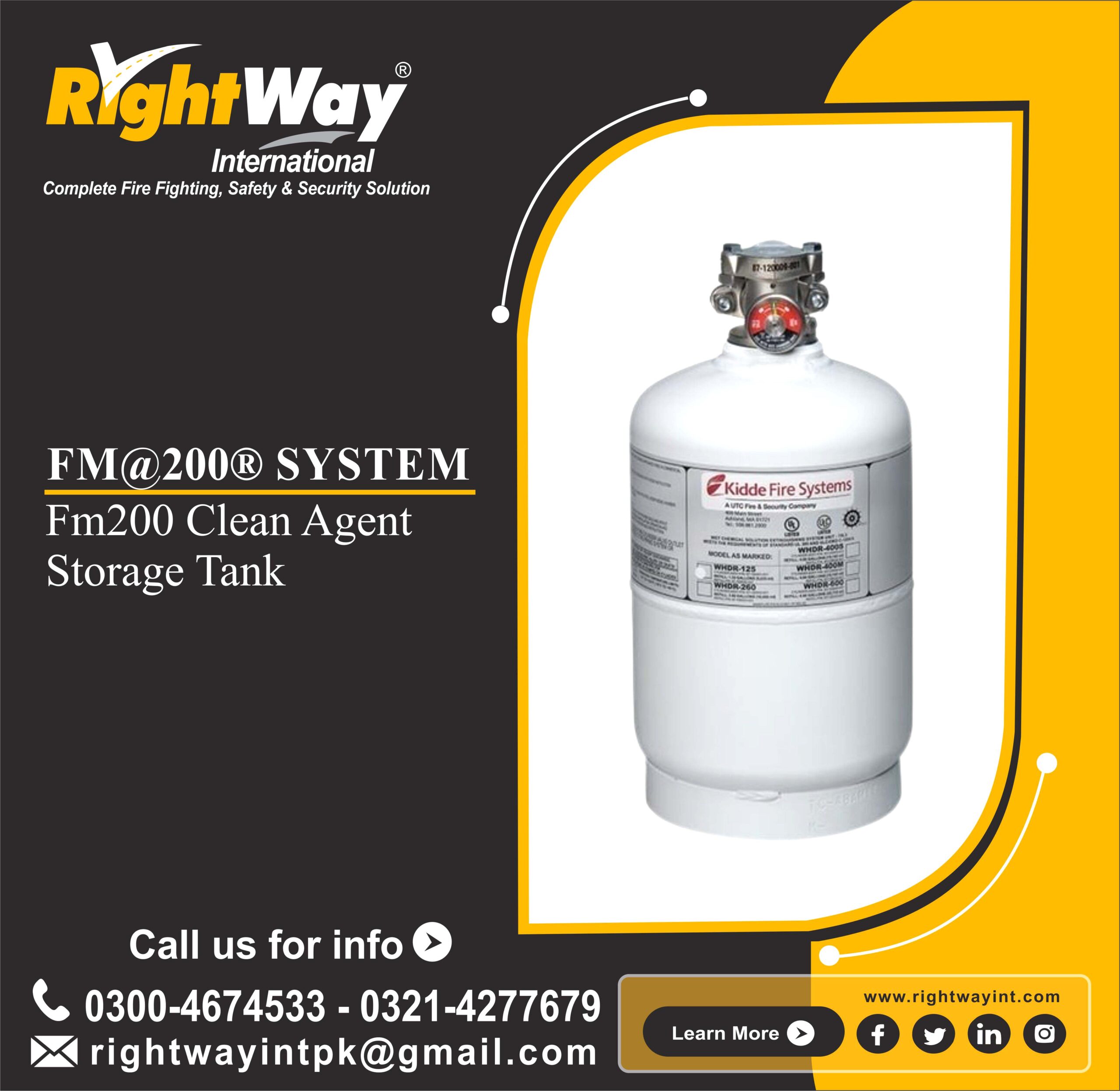 FM200 Clean Agent Storage Tank