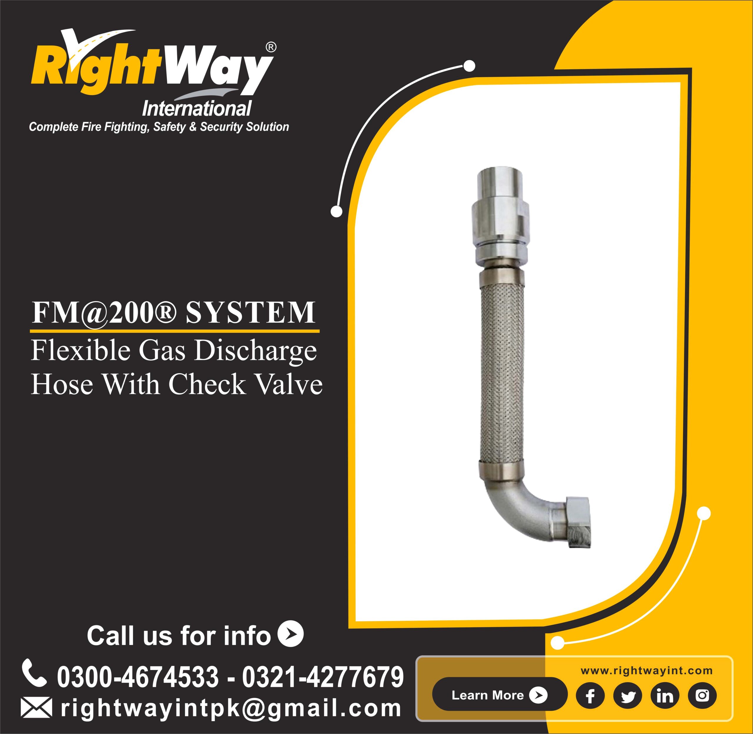 Flexible Gas Discharge Hose With Check Valve