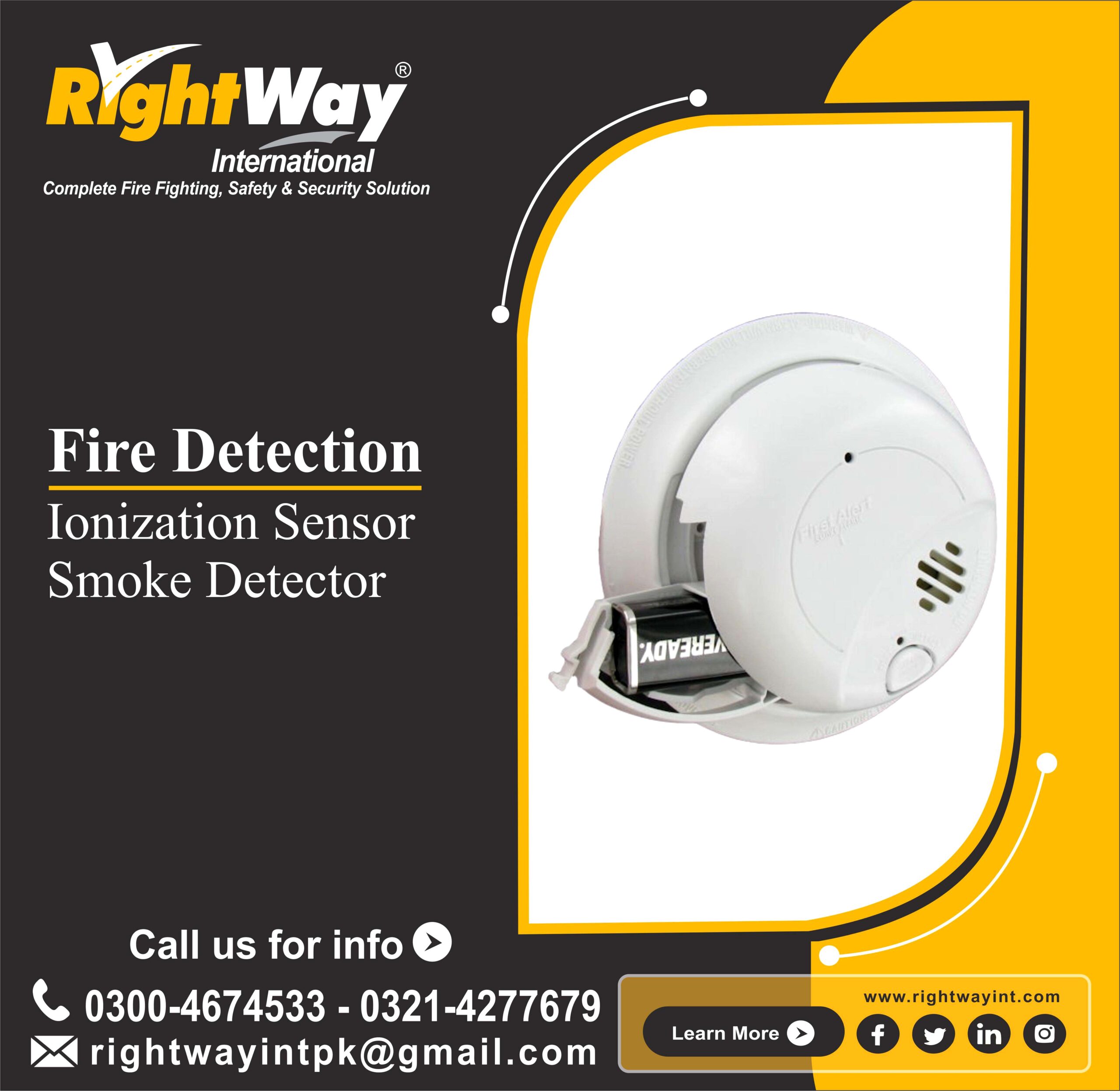 Ionization Sensor Smoke Detector