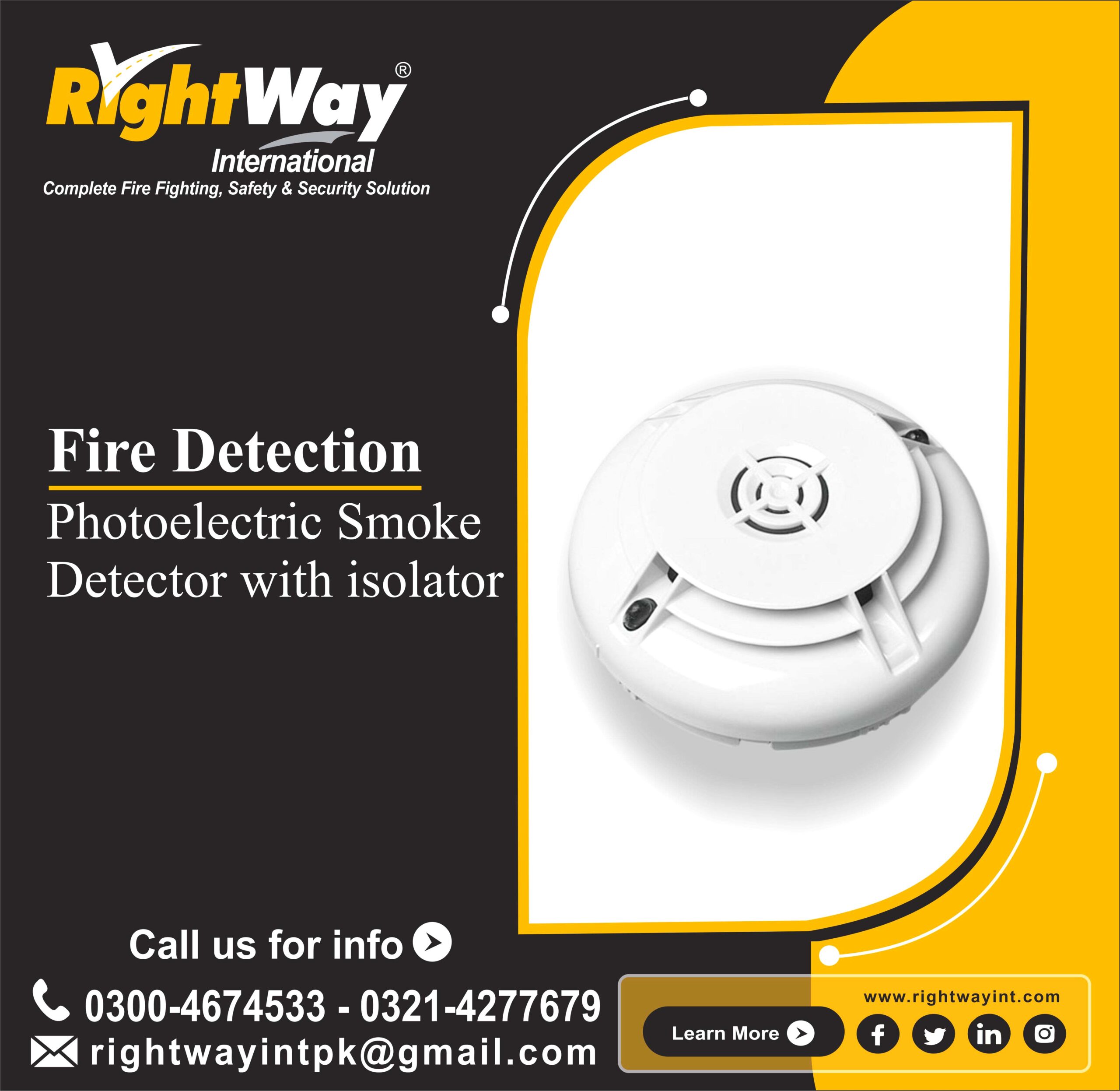 Photoelectric Smoke Detector with isolator