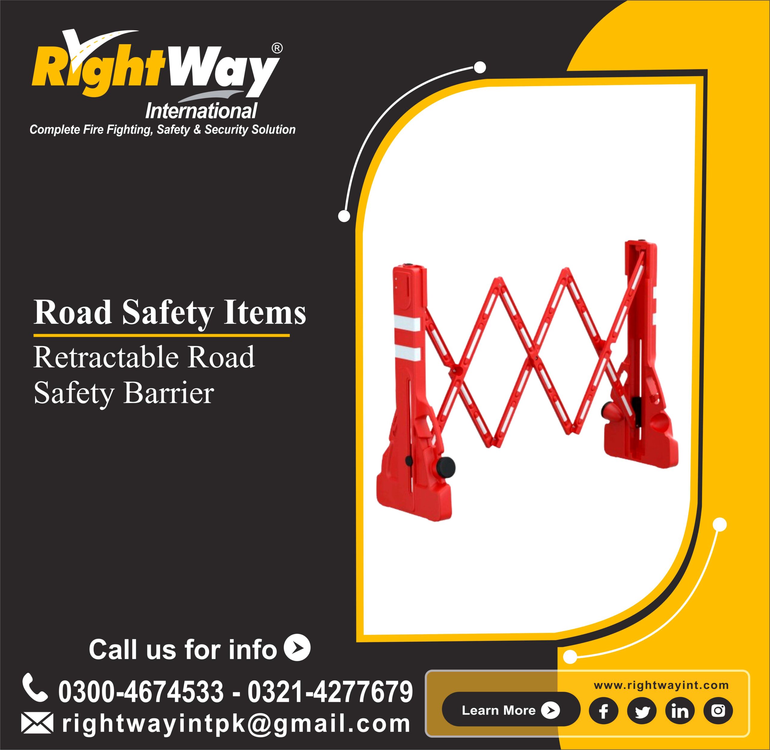 Retractable Road Safety Barrier