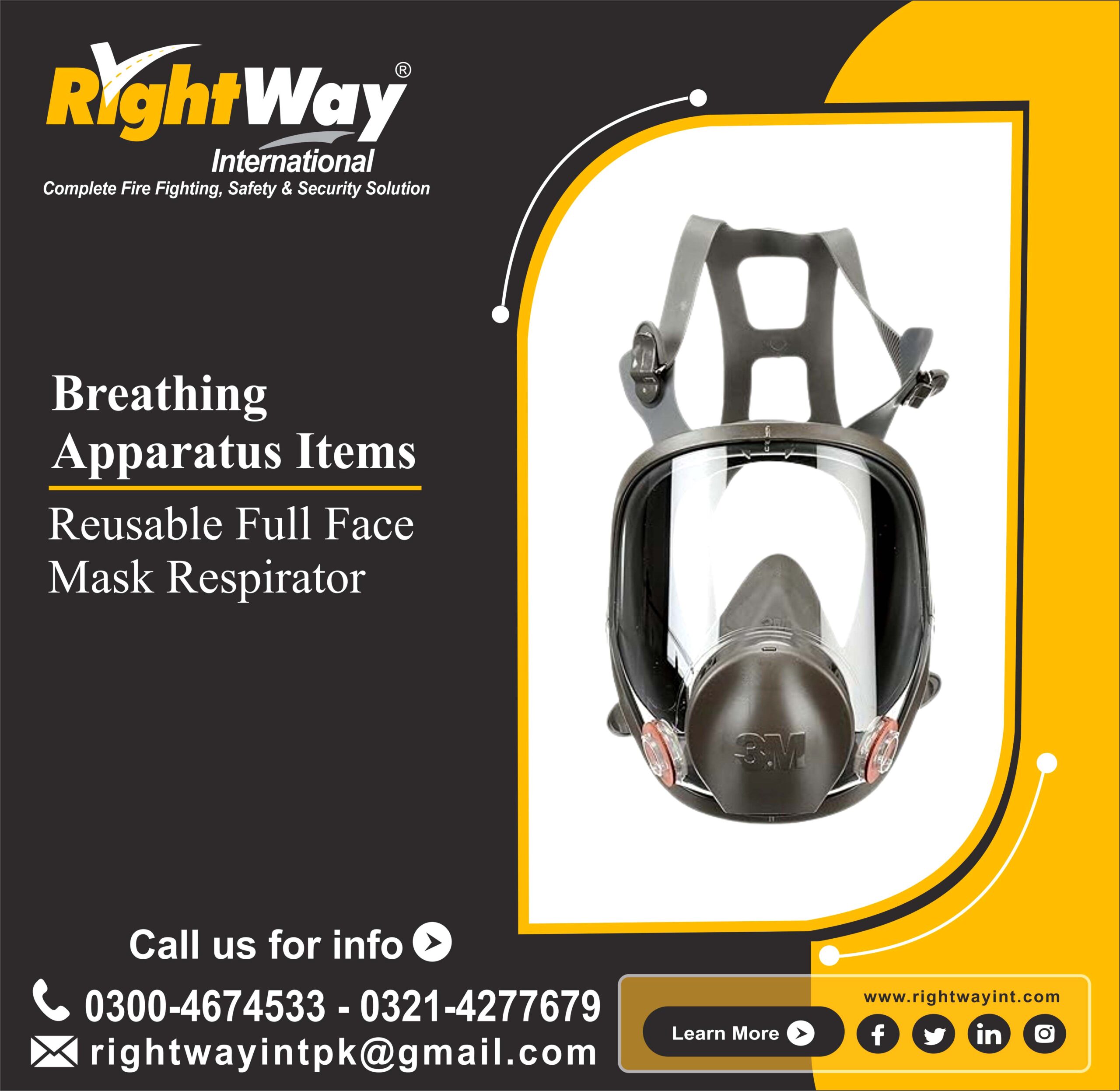 Reusable Full Face Mask Respirator