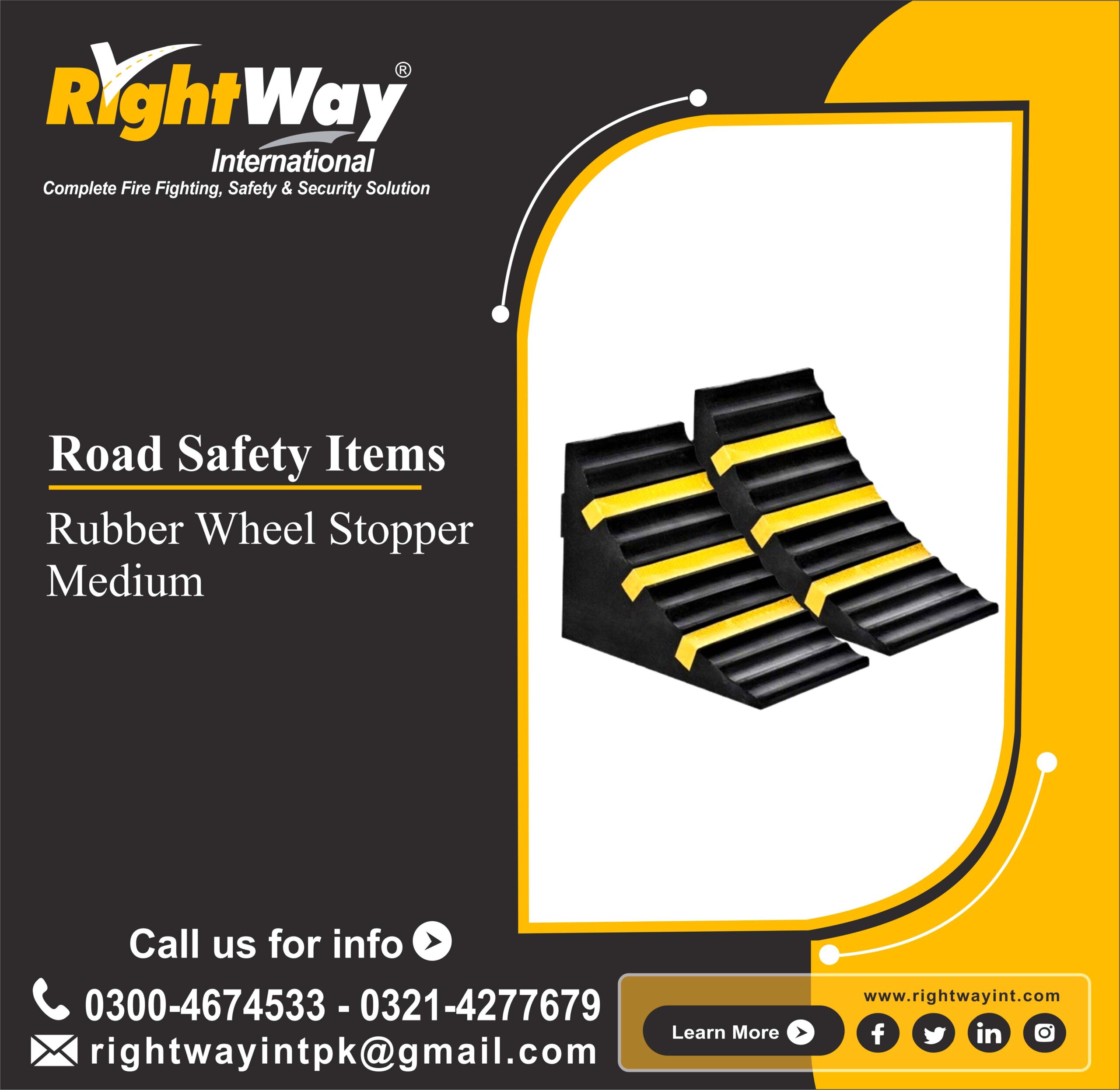 Rubber Wheel Stopper Medium