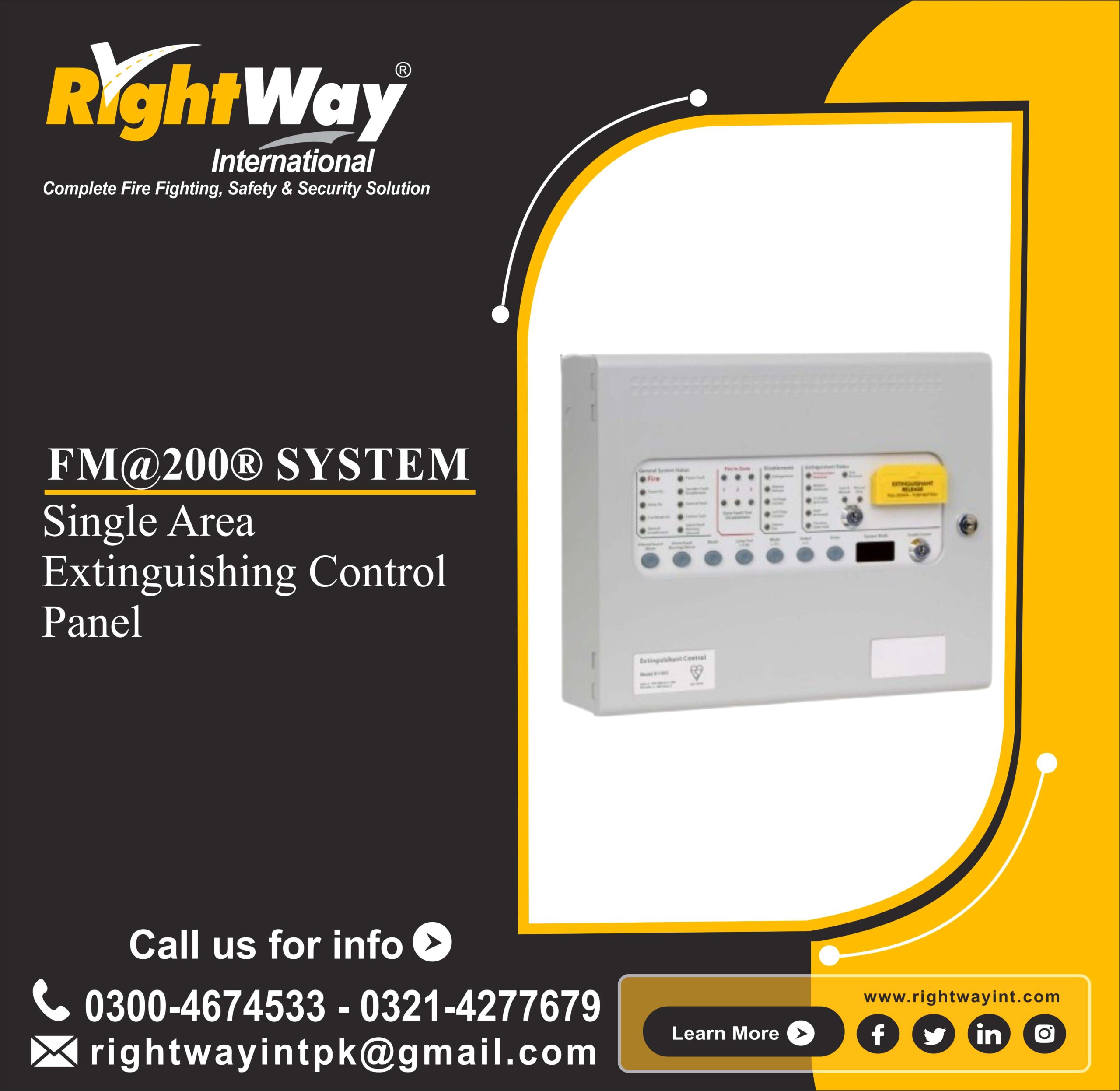 Single Area Extinguishing Control Panel