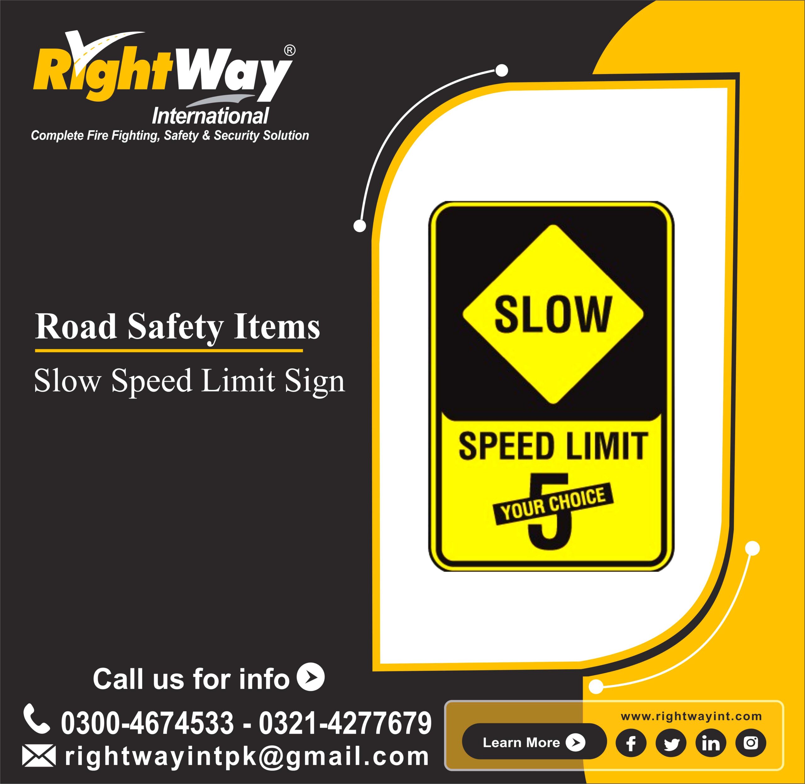Slow Speed Limit Sign