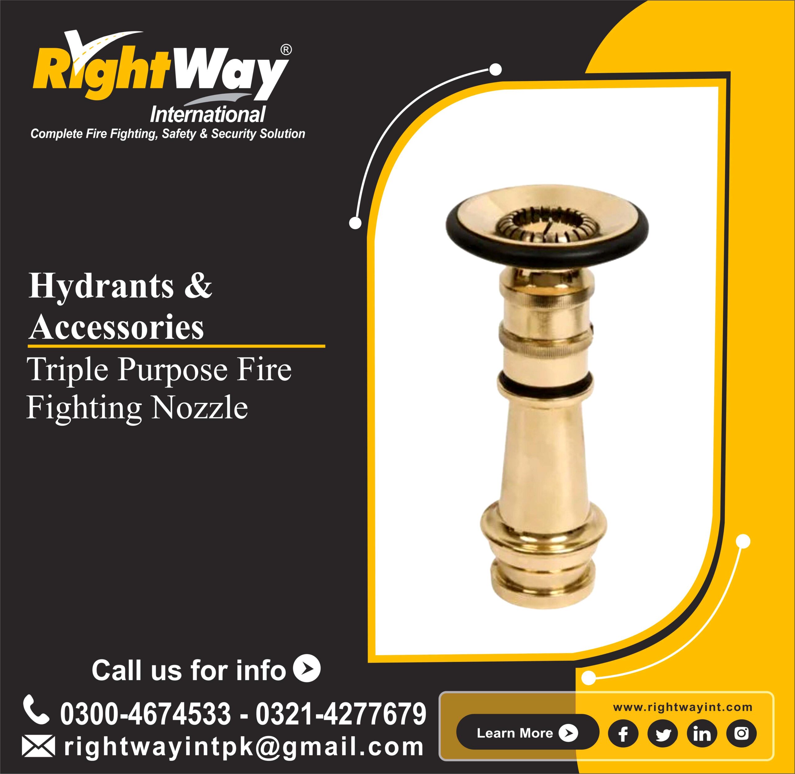 Triple Purpose Fire Fighting Nozzle