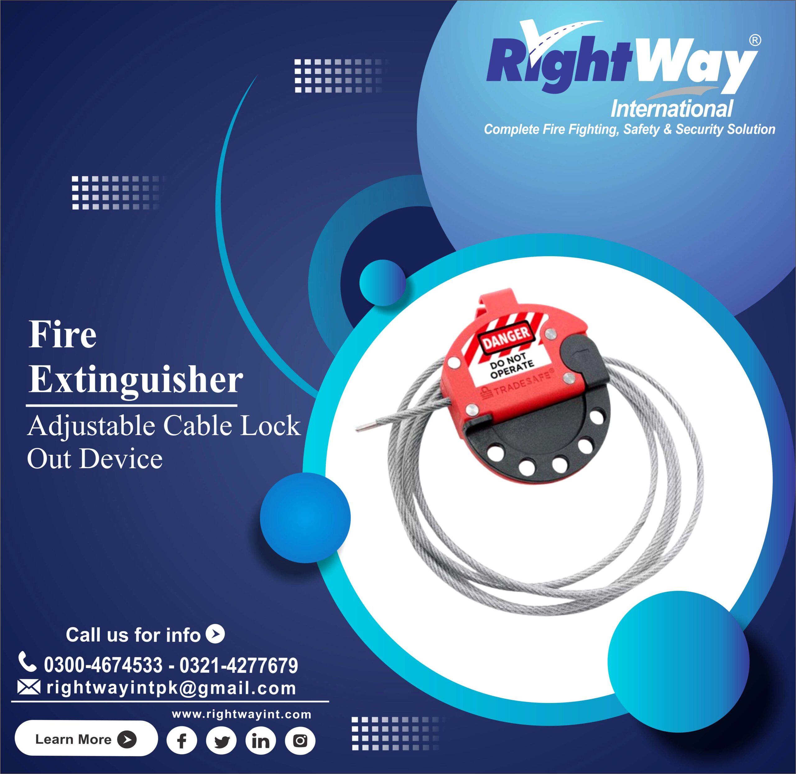 Adjustable Cable Lock Out Device