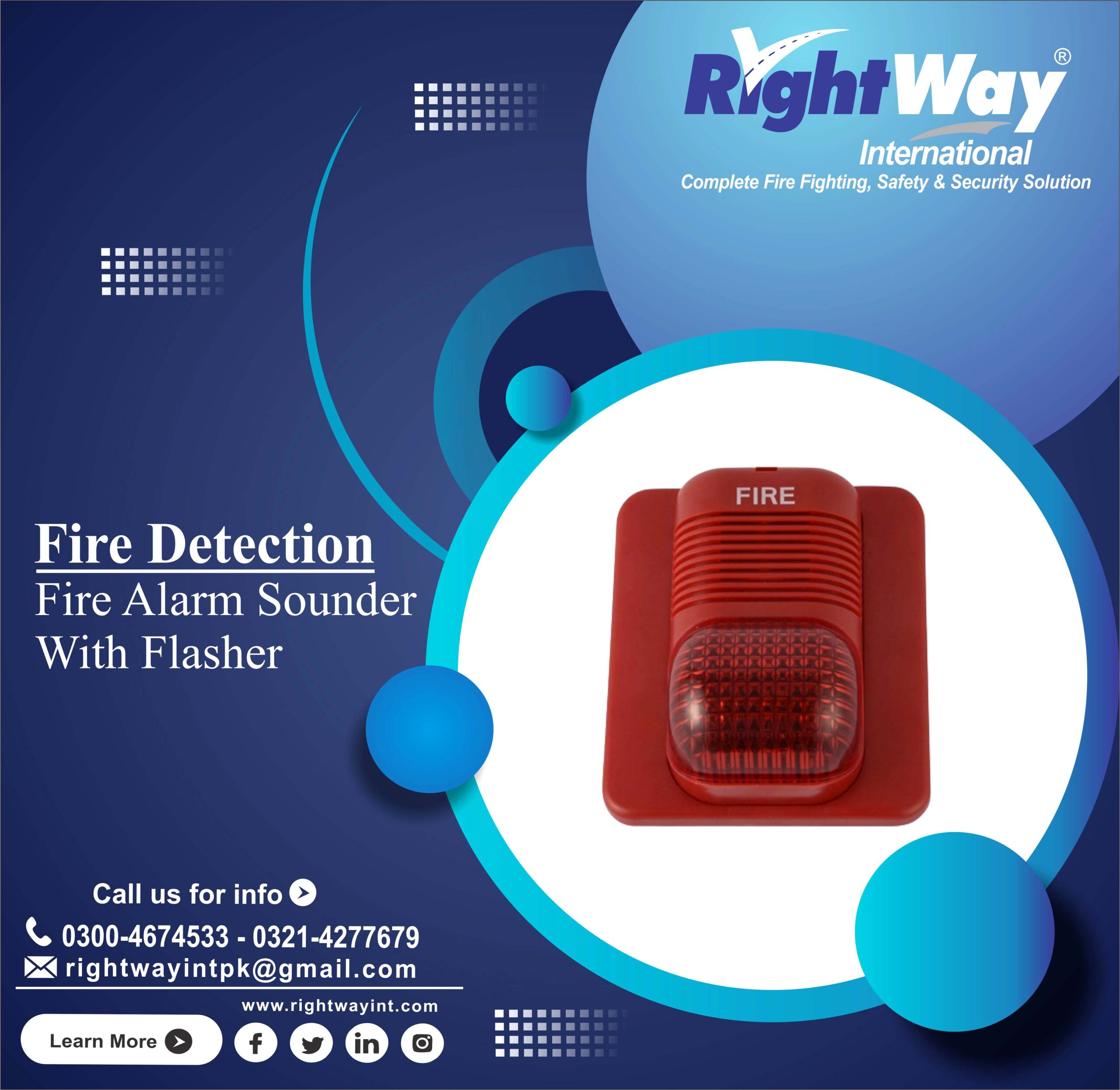Fire Alarm Sounder With Flasher