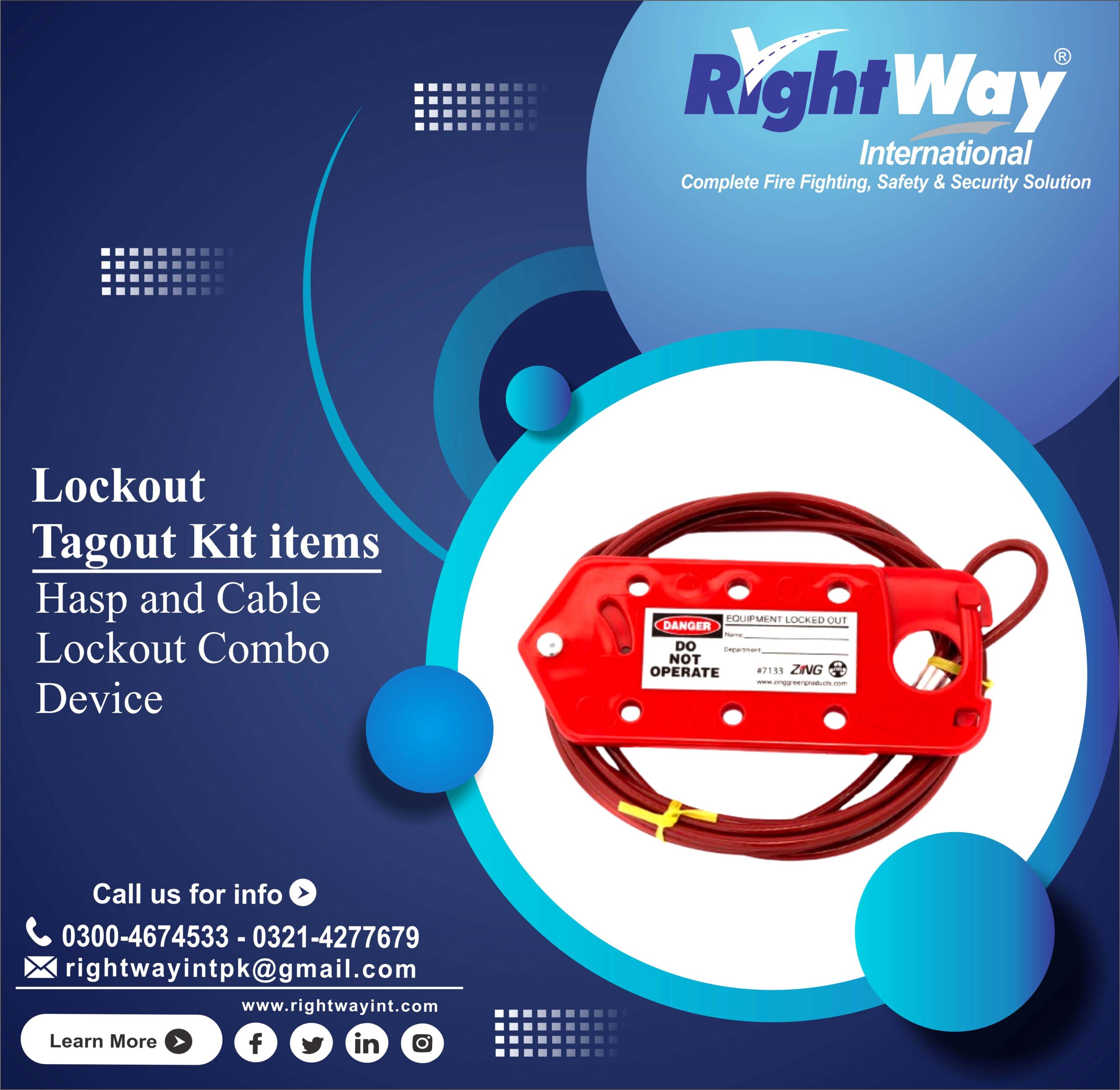 Hasp and Cable Lockout Combo Device