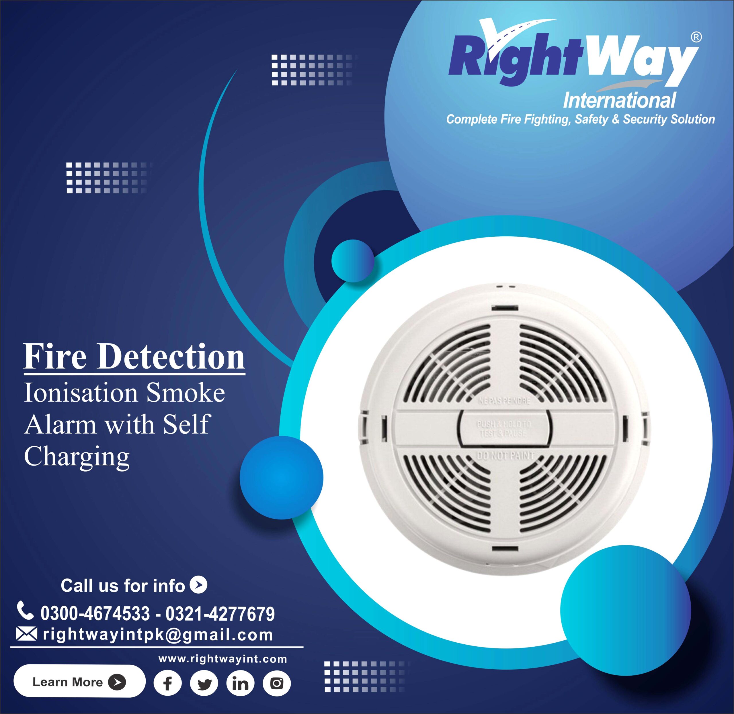 Ionisation Smoke Alarm with Self-Charging