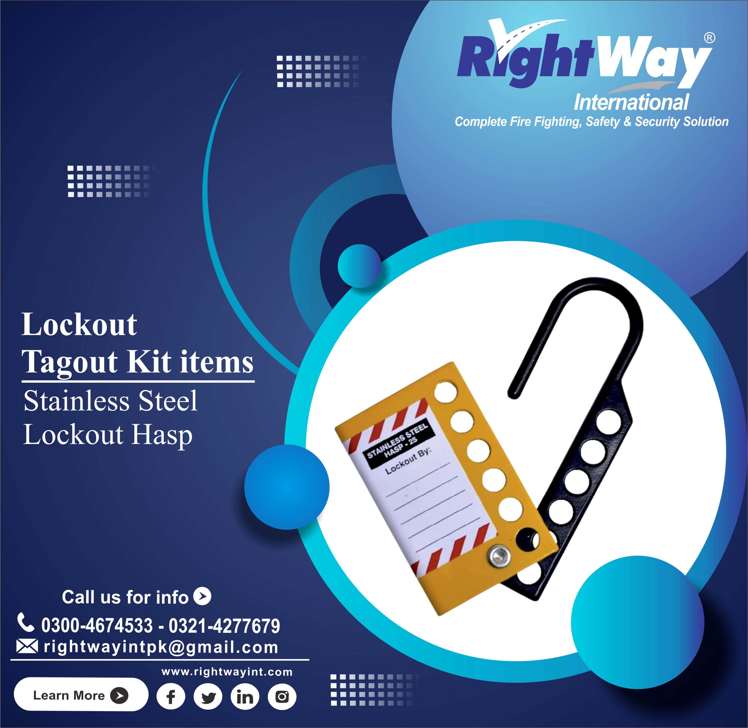 Stainless Steel Lockout Hasp Black/Yellow