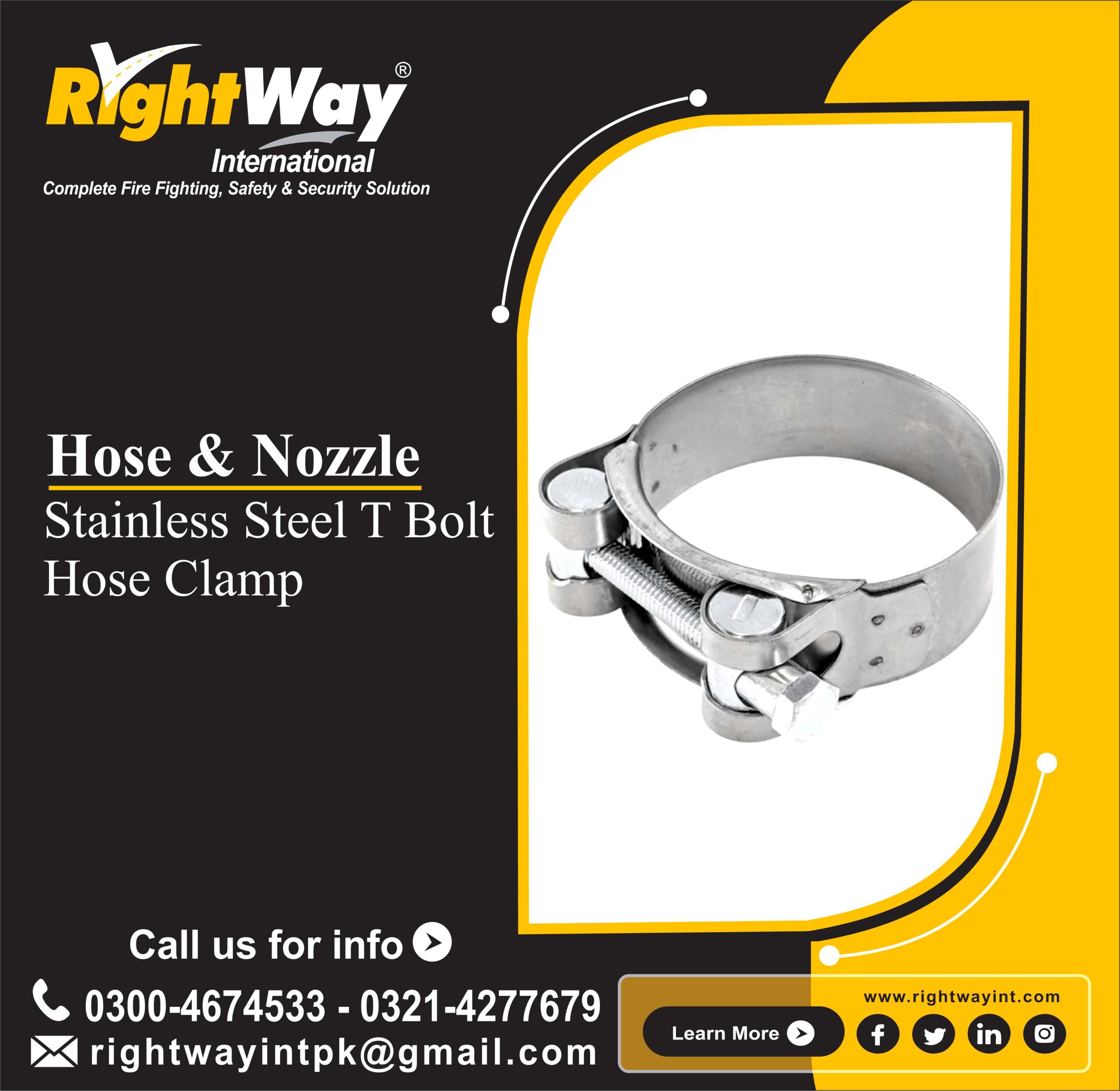 Stainless Steel T Bolt Hose Clamp