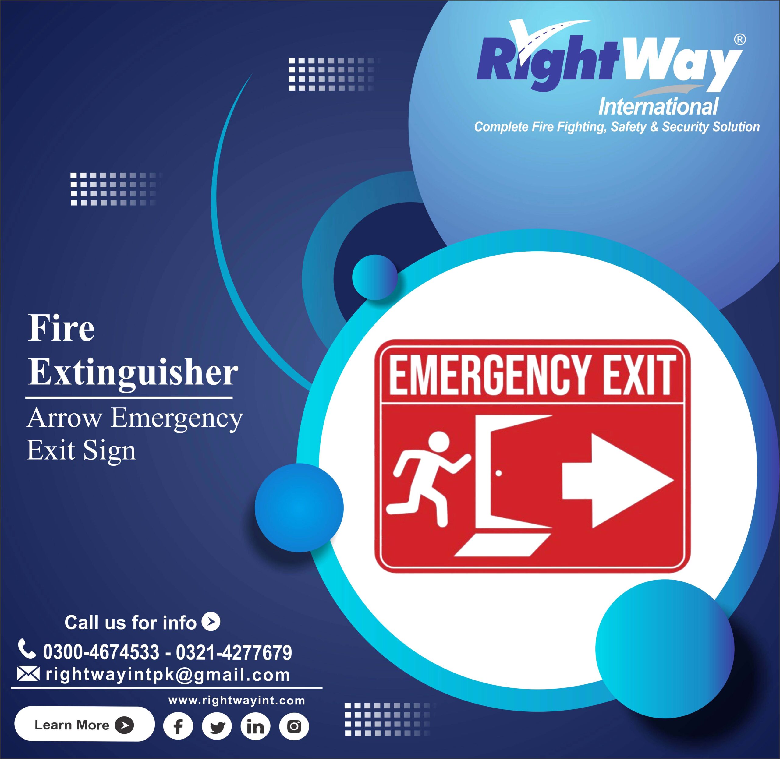 Arrow Emergency Exit Sign