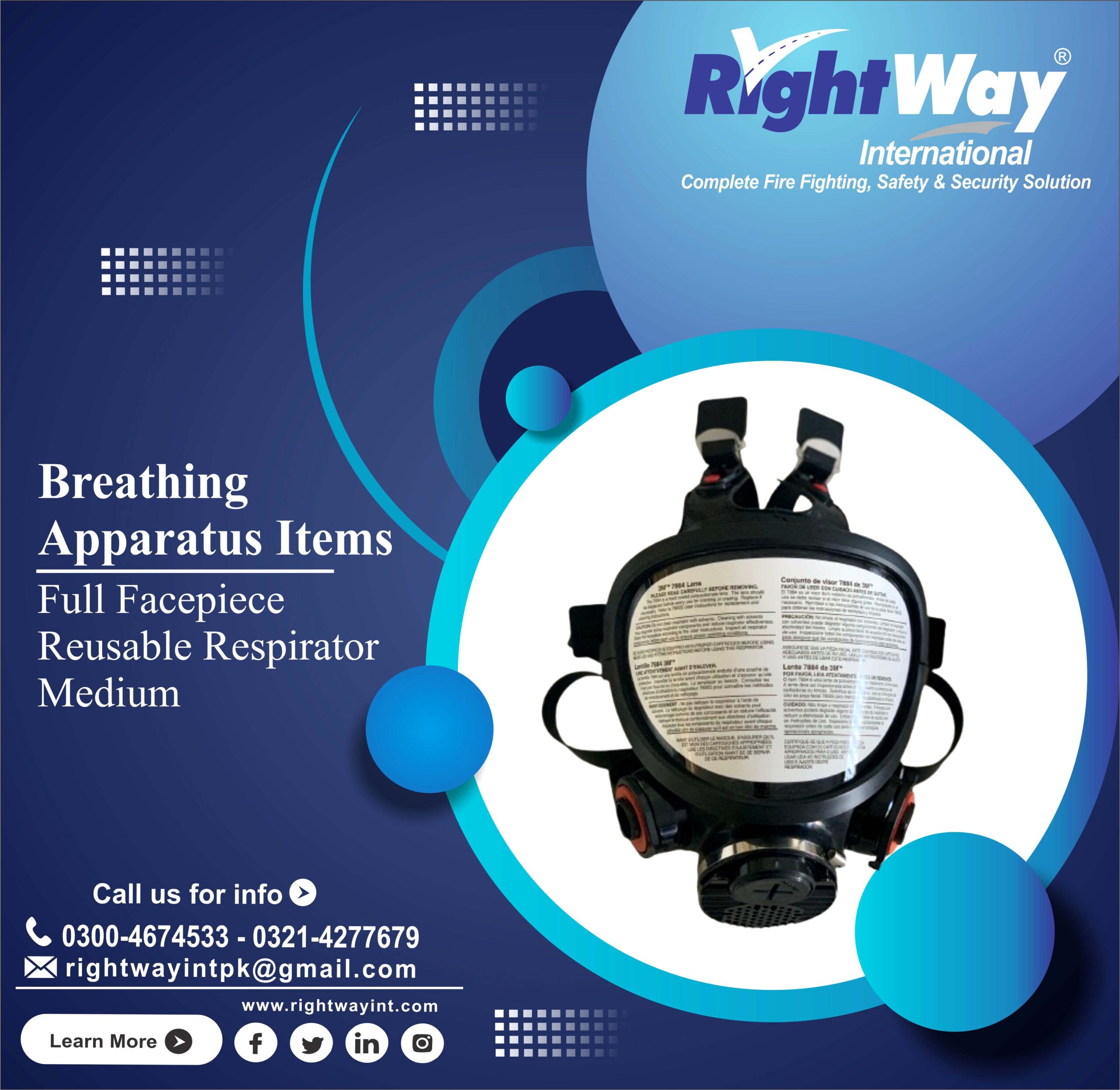 Full Facepiece Reusable Respirator Medium