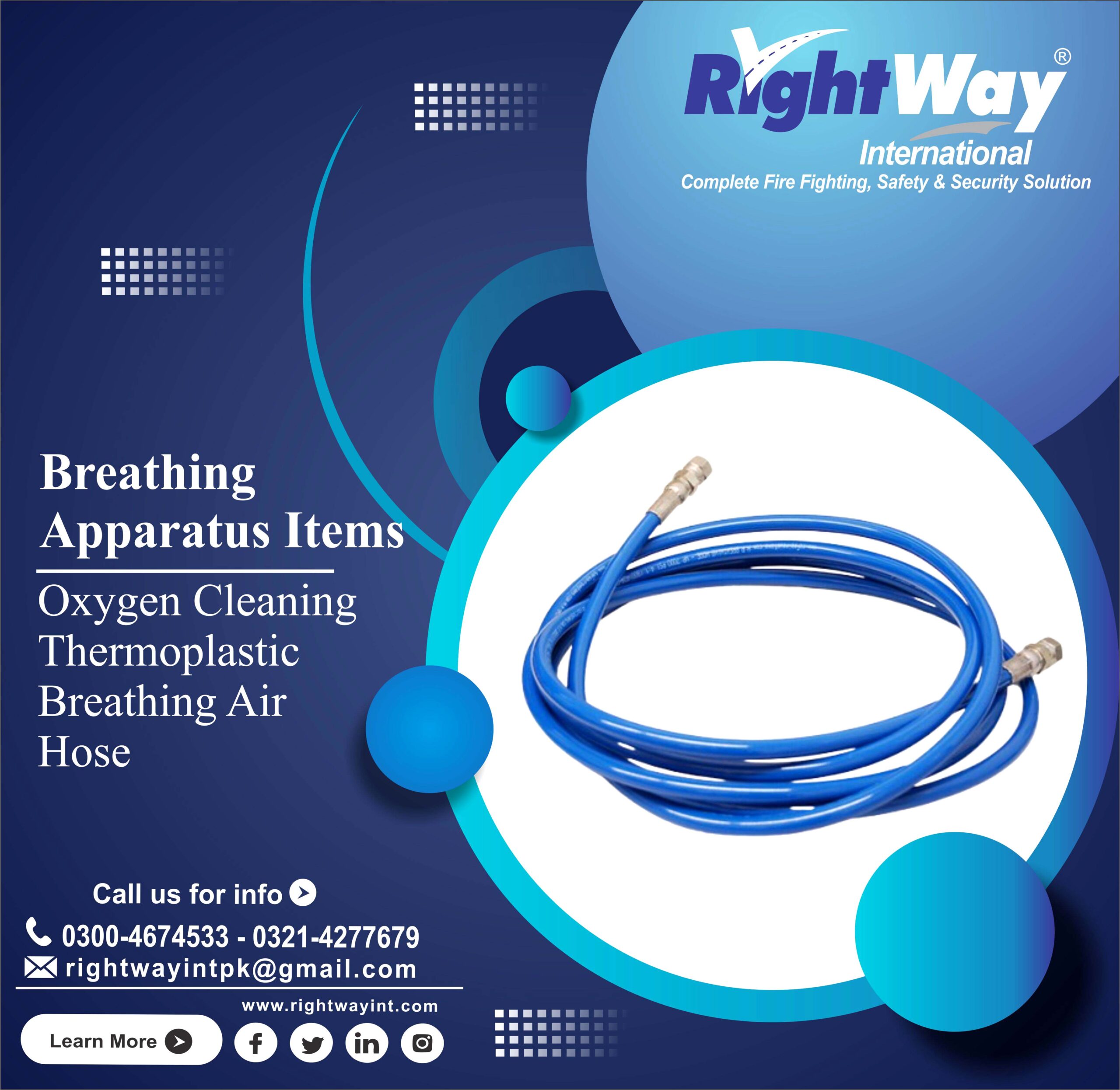 Oxygen Cleaning Thermoplastic Breathing Air Hose