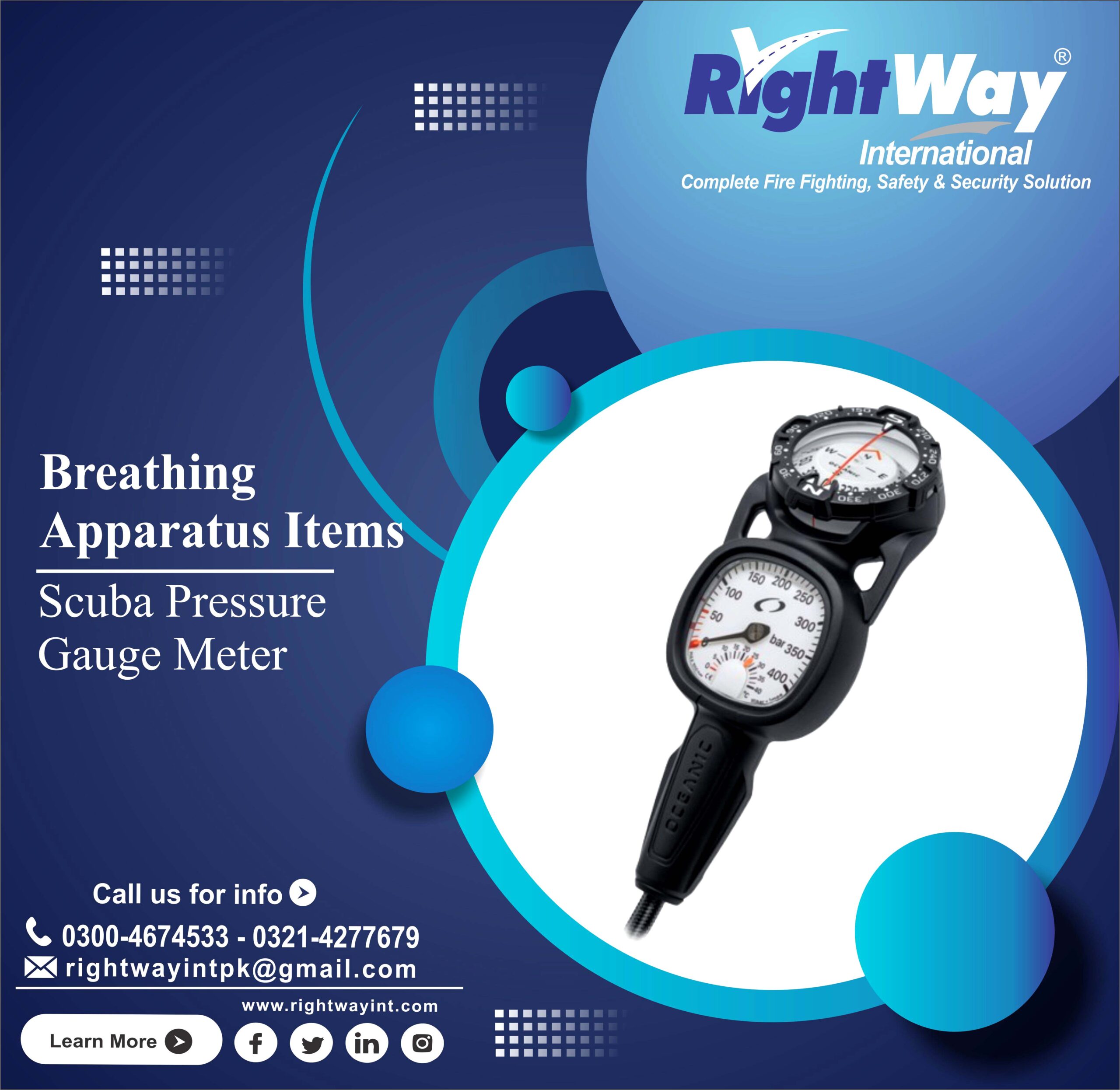 Scuba Pressure Gauge Meter